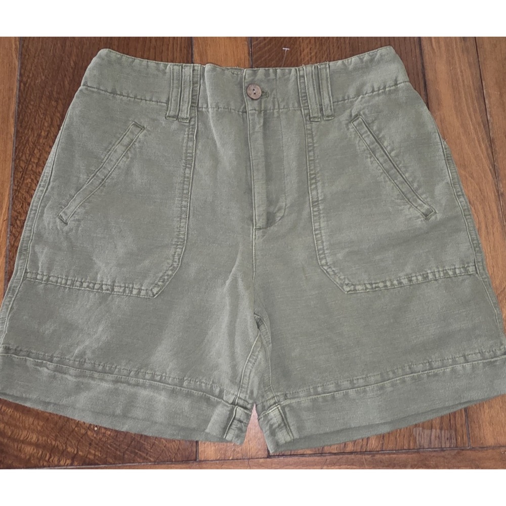 Sundance Shorts SZ 2 Green Linen Blend Boho Festival Southwest Beachy Women's
